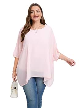 トップス laubeblanc Cape sleeve Chiffon Blouse Cape sleeve Chiffon Blouse – L'AUBE BLANC